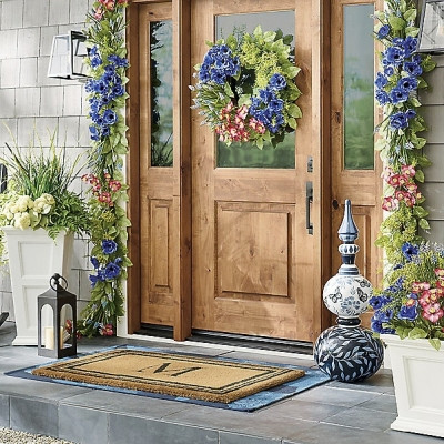 Image of product Monogrammed Coir Border Door Mat by Grandin Road