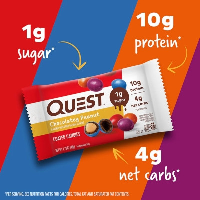 Image of product Chocolatey Coated Peanut Candies by Quest Nutrition