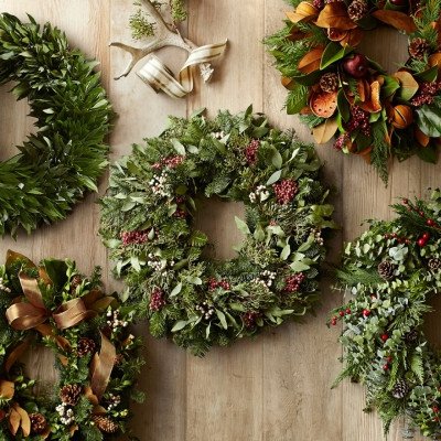 Image of product Holiday Fruit Live Wreath by Williams Sonoma