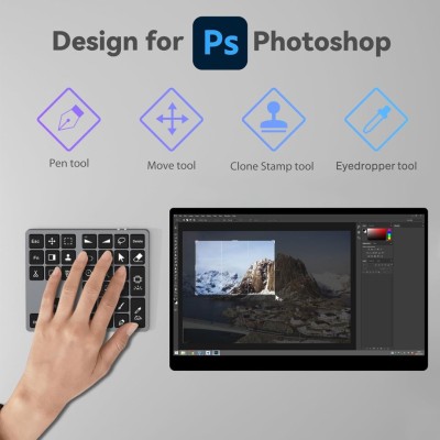 Image of product Bluetooth Shortcut Keyboard for Adobe Photoshop by Doohoeek