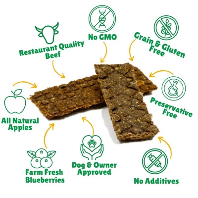Image of product Lucky Bars: Beef, Apple and Blueberry by Lucky Premium Treats
