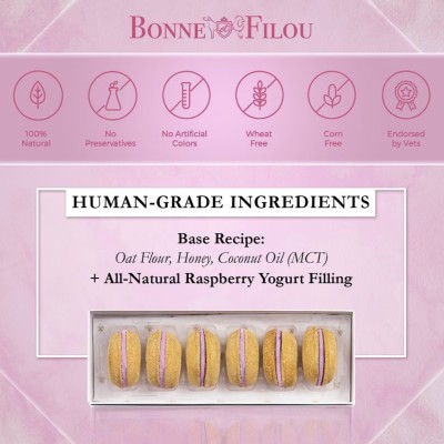 Image of product Handmade Human-Grade Macaron Dog Treats by Bonne et Filou