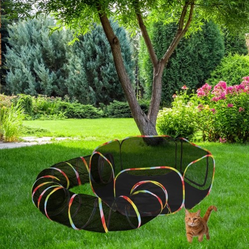 Image of product Outdoor Portable Cat Play Tent with Tunnel Playpen Enclosed for Small Animals by Tucker Murphy Pet
