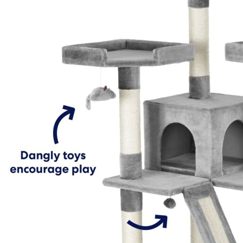 Image of product 72-in Faux Fur Cat Tree & Condo by Frisco
