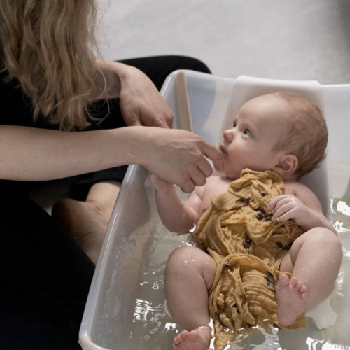 Image of product Flexi Bath® Foldable Baby Bath Tub with Temperature Plug & Infant Insert by Stokke