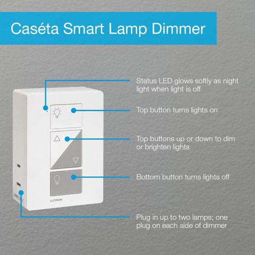 Image of product Caseta Smart Plug-In Lamp Dimmer Switch Kit with Pico Remote by Lutron