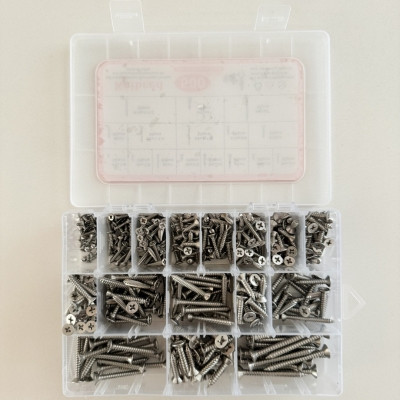 Image of product Phillips Flat Head Self-Tapping Screws Assortment Set by Kaibced