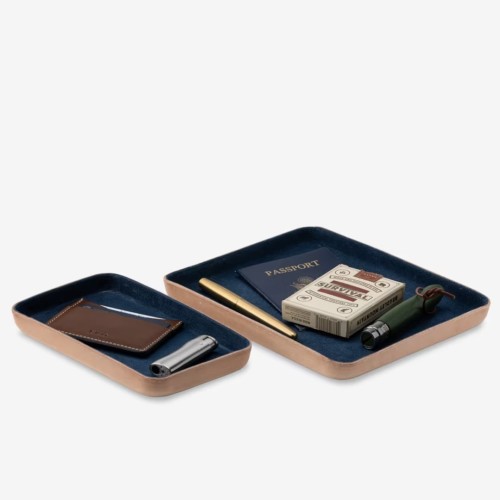 Image of product Suede Leather Valet Tray by Bar W.R.