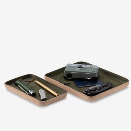 Image of product Suede Leather Valet Tray by Bar W.R.