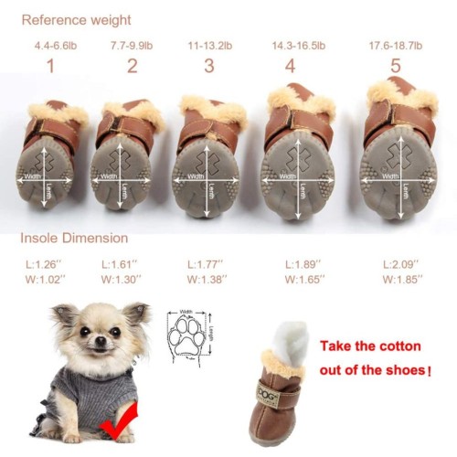 Image of product Dog Australia Waterproof Fleece-Lined Warm Dog Snow Boots by Unbranded