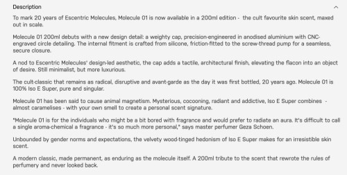 Image of product Molecule 01 by Escentric Molecules