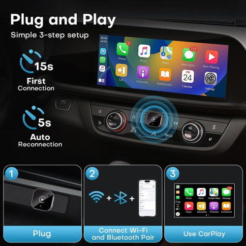 Image of product 2-in-1 Wireless CarPlay & Android Auto Adapter by Shrandi