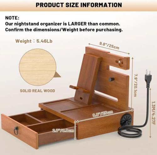 Image of product Personalized Wooden Docking Station by CraftedCornar