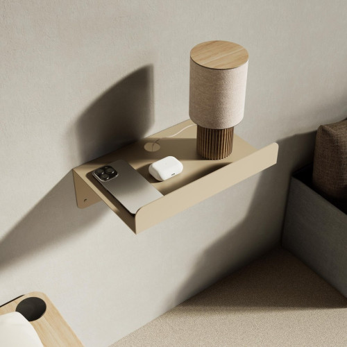 Image of product Metal Floating Bedside Shelf by Debafurniture